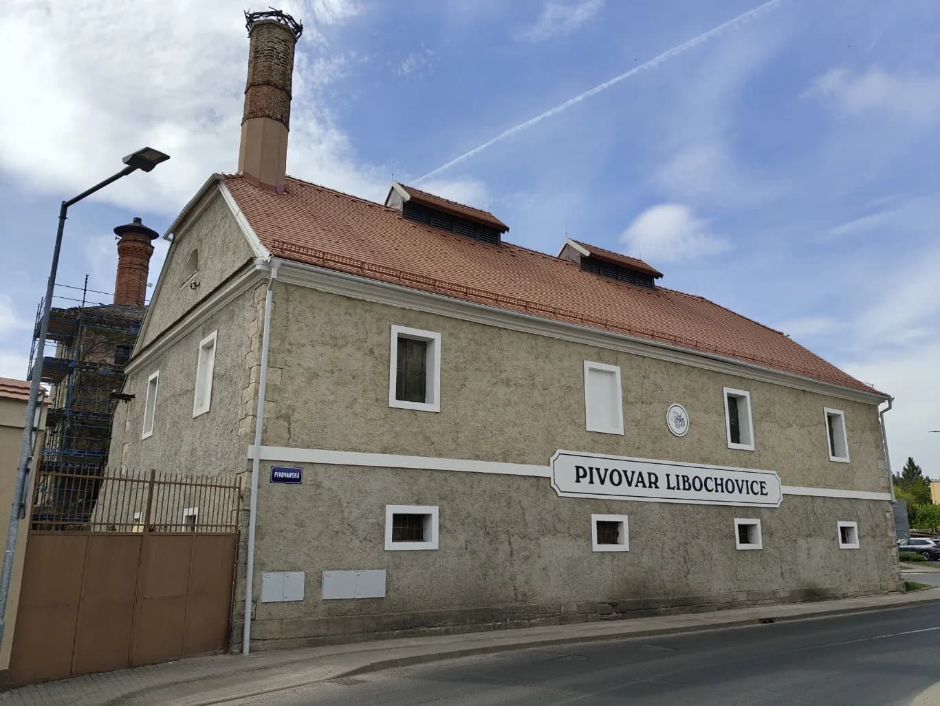 Varna po opravě fasády. Fotografie majitelů pivovaru.